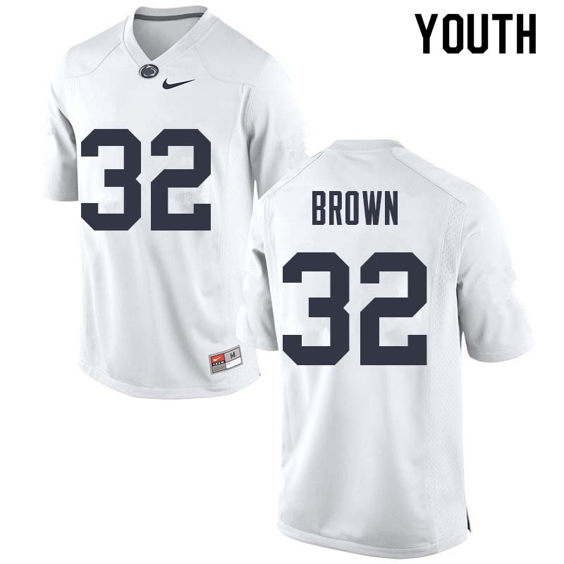 NCAA Nike Youth Penn State Nittany Lions Journey Brown #32 College Football Authentic White Stitched Jersey DJC7198BJ